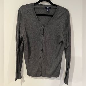 GAP Gray Cardigan Size Large